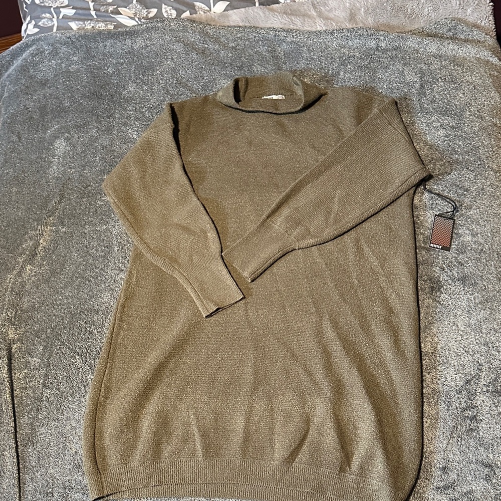 Elegant Long Sleeve Olive Dress